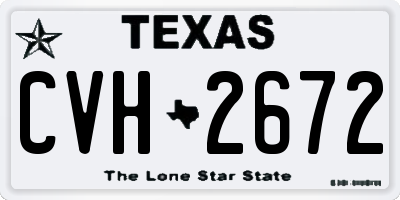 TX license plate CVH2672