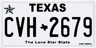 TX license plate CVH2679