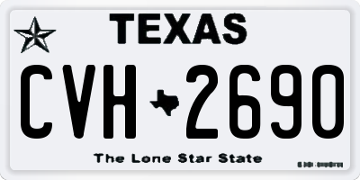 TX license plate CVH2690