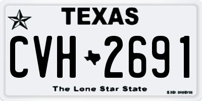 TX license plate CVH2691