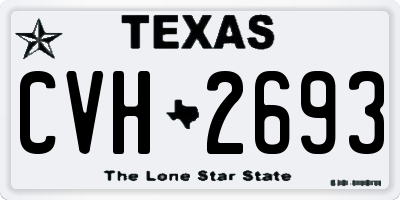 TX license plate CVH2693