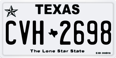 TX license plate CVH2698
