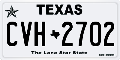TX license plate CVH2702