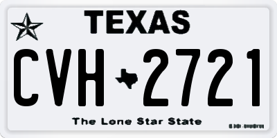 TX license plate CVH2721