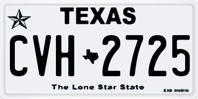 TX license plate CVH2725