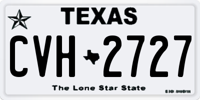 TX license plate CVH2727