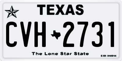 TX license plate CVH2731