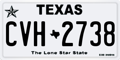 TX license plate CVH2738