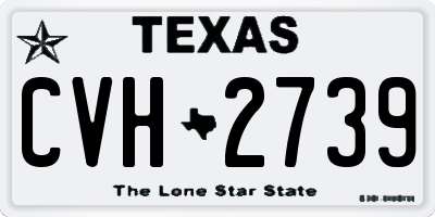 TX license plate CVH2739