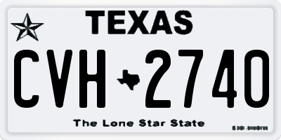 TX license plate CVH2740