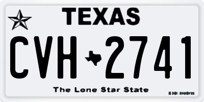 TX license plate CVH2741