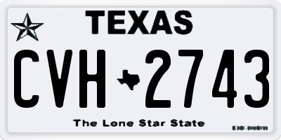 TX license plate CVH2743