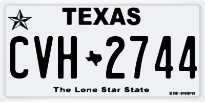 TX license plate CVH2744