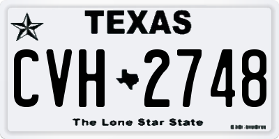 TX license plate CVH2748