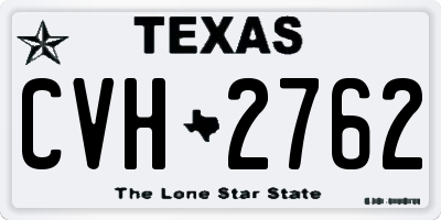 TX license plate CVH2762