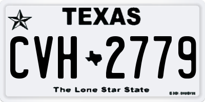 TX license plate CVH2779