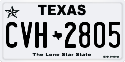 TX license plate CVH2805