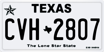 TX license plate CVH2807