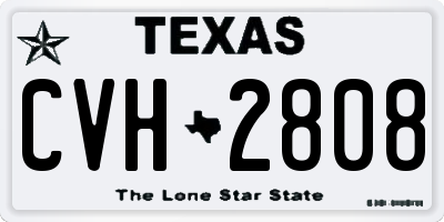 TX license plate CVH2808