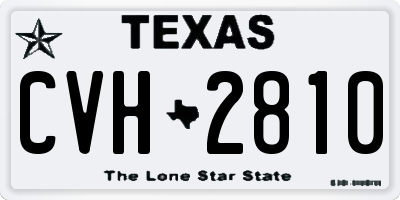 TX license plate CVH2810