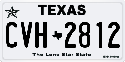 TX license plate CVH2812