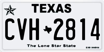 TX license plate CVH2814