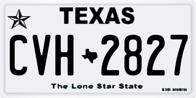 TX license plate CVH2827