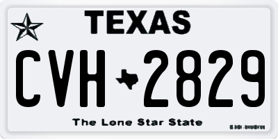 TX license plate CVH2829