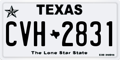 TX license plate CVH2831