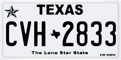 TX license plate CVH2833