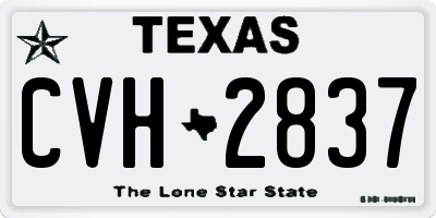 TX license plate CVH2837