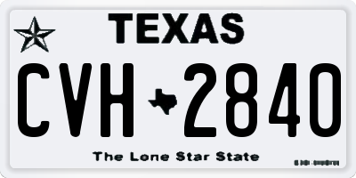 TX license plate CVH2840