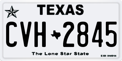 TX license plate CVH2845