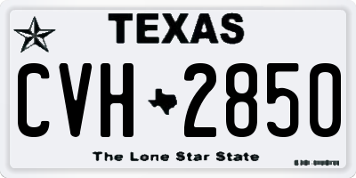 TX license plate CVH2850