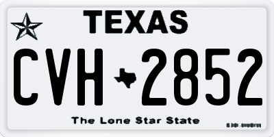 TX license plate CVH2852