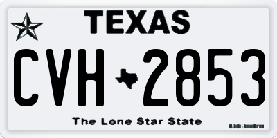 TX license plate CVH2853