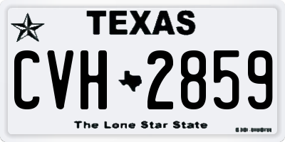 TX license plate CVH2859