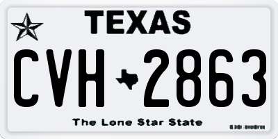 TX license plate CVH2863