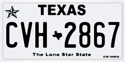 TX license plate CVH2867