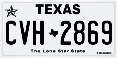 TX license plate CVH2869