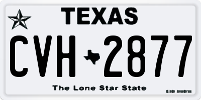 TX license plate CVH2877