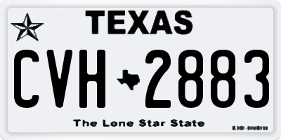 TX license plate CVH2883