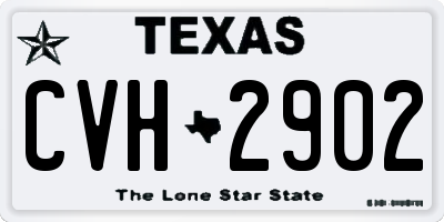TX license plate CVH2902