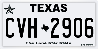 TX license plate CVH2906