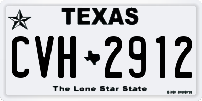 TX license plate CVH2912