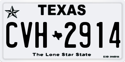 TX license plate CVH2914