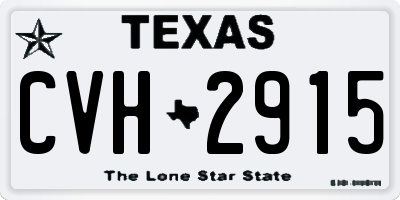 TX license plate CVH2915
