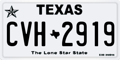 TX license plate CVH2919