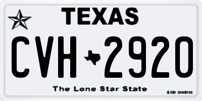 TX license plate CVH2920