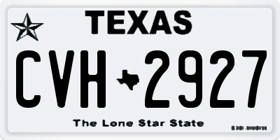TX license plate CVH2927